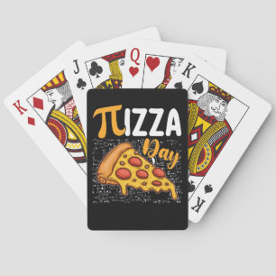 Pizza Pi Day Math Mathematics Älskare Casinokort