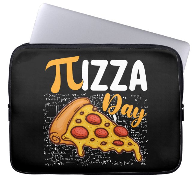 Pizza Pi Day Math Mathematics Älskare Laptop Fodral (Framsidan)