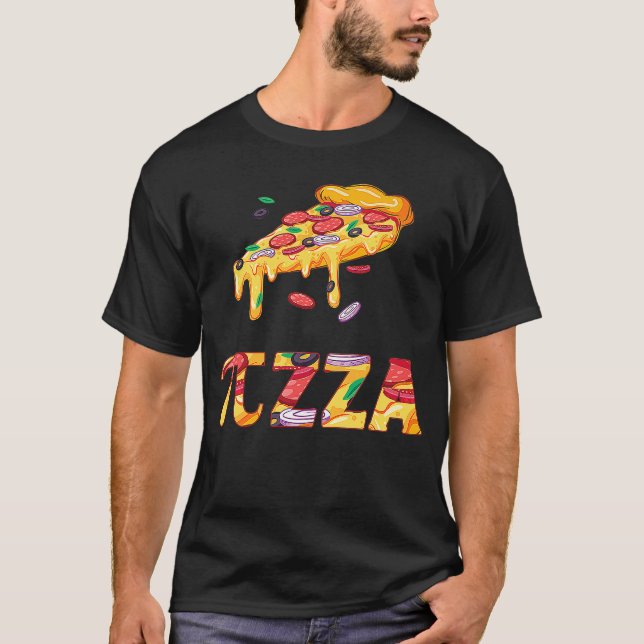 Pizza Pi Day Math Teacher Nerd Geek T Shirt (Framsida)