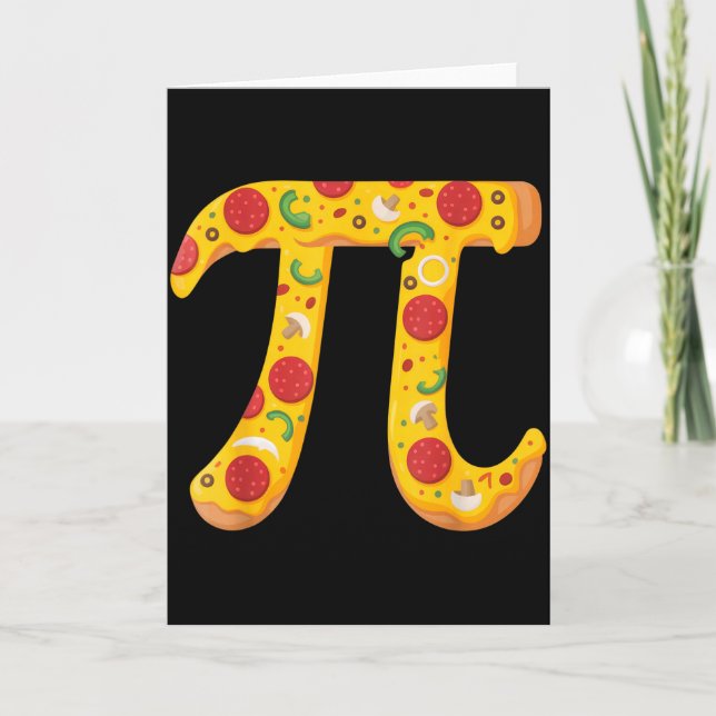 Pizza Pi För Matematikälskare Och Matglad Fester V Kort (Framsida)