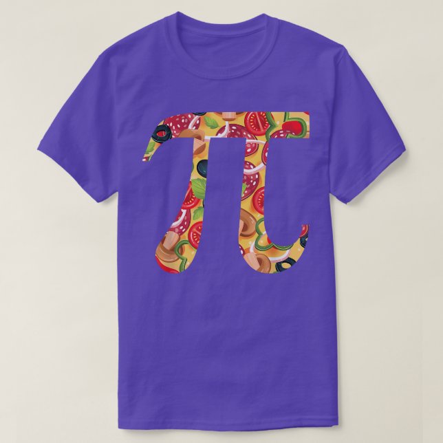 Pizza Pi Funny Pi day roligt Pizza T Shirt (Design framsida)