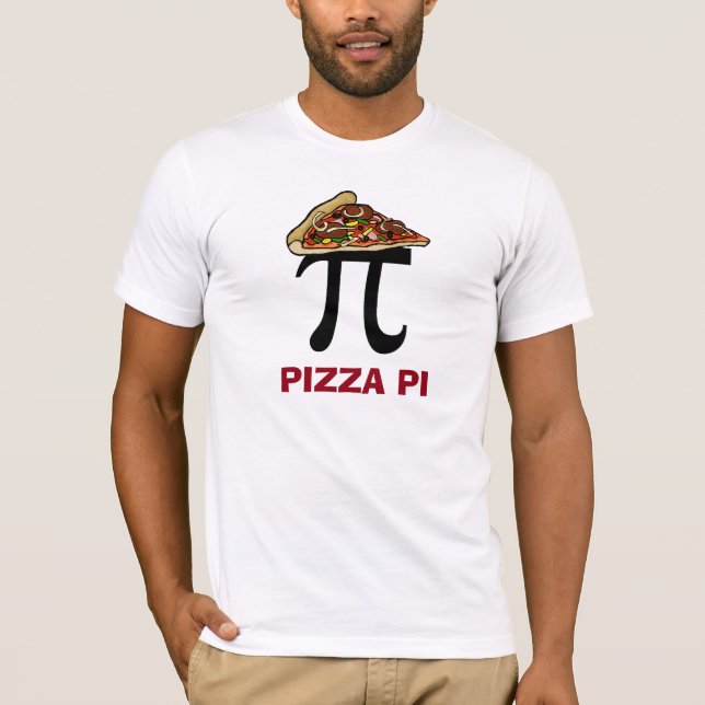 Pizza Pi (Paj) Funny T-shirt (Framsida)