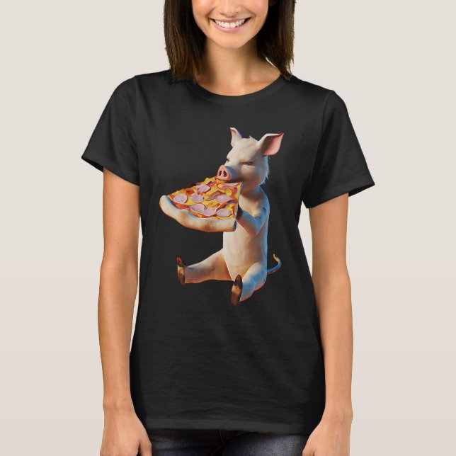 Pizza Pig T Shirt (Framsida)