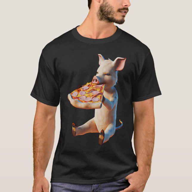 Pizza Pig T Shirt (Framsida)
