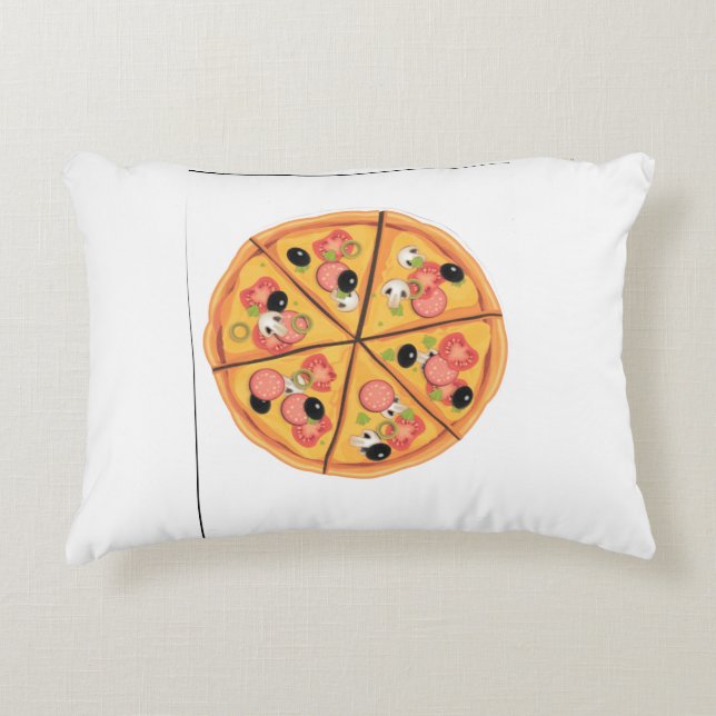 Pizza pillow prydnadskudde (Framsidan)