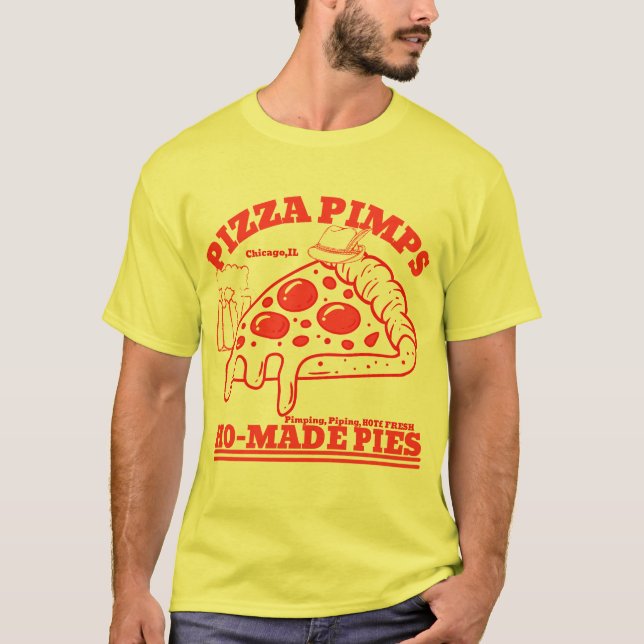 pizza pimps ho- made pies t shirt (Framsida)
