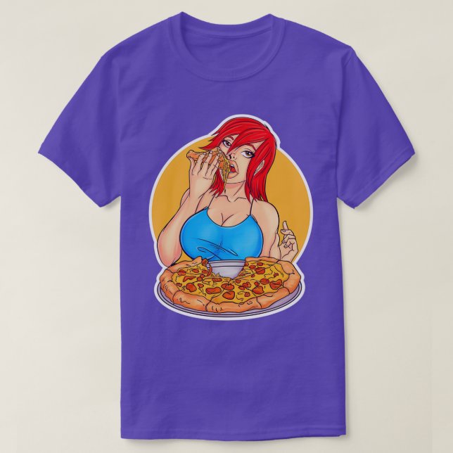 Pizza Pinup T Shirt (Design framsida)