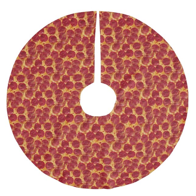pizza pizza julafton julgran skirt julgransmatta borstad polyester (Framsidan)