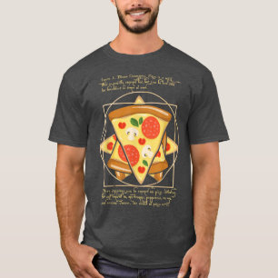 Pizza, Pizza Party, Pizza Gifts, Vitruvian Pizza T Shirt