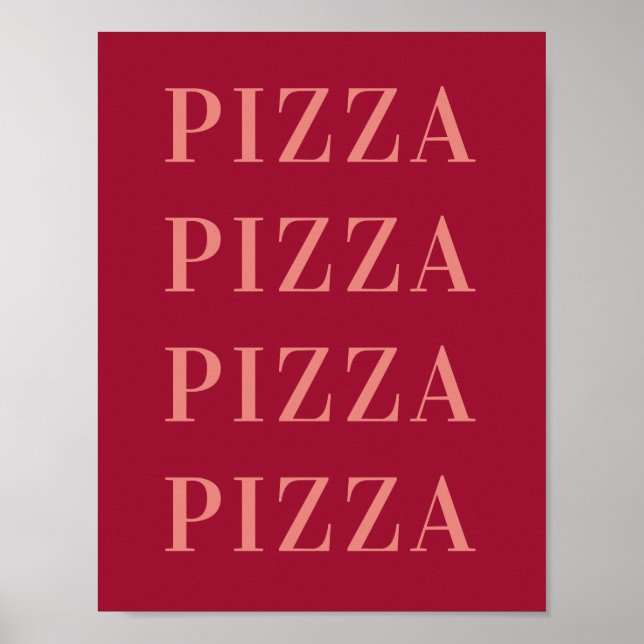 Pizza Pizza Väggkonst, Soveromsaffisch, Lägenhet Poster (Framsidan)