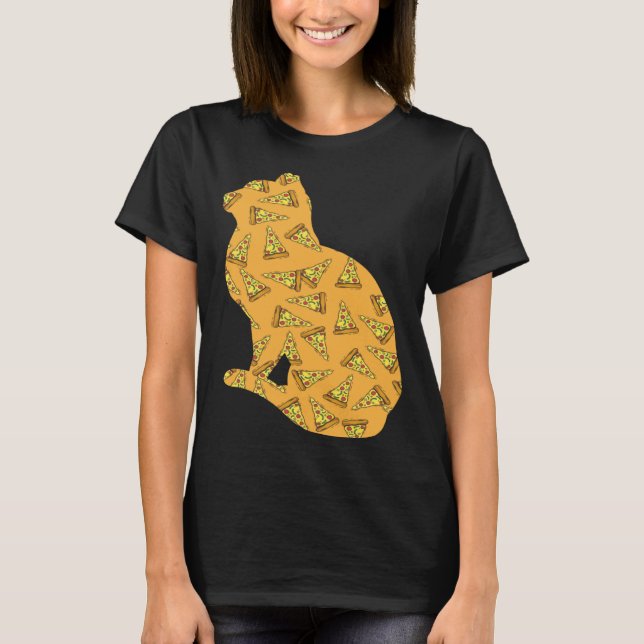 Pizza  Pizzaiolo Pizza Cat T Shirt (Framsida)