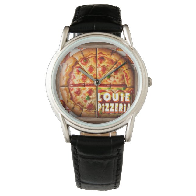 Pizza Pizzeria Design Armbandsur (Framsida)