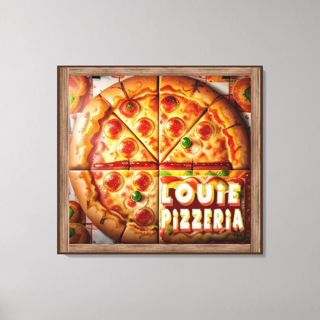 Pizza Pizzeria Design Canvastryck (Framsida)