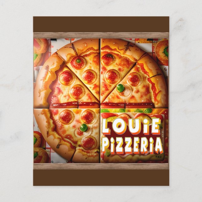 Pizza Pizzeria Design Flygblad (Framsidan)