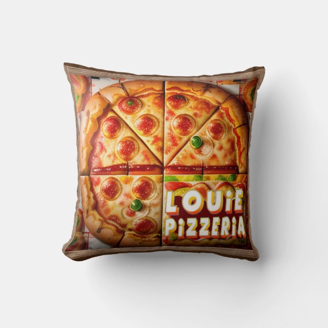 Pizza Pizzeria Design Kudde (Framsida)