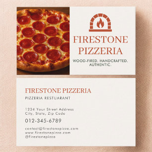 Pizza Pizzeria Restaurang Catering Service Foto Visitkort
