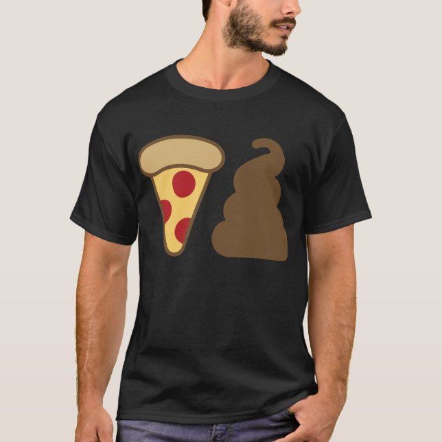 Pizza Poop T-shirt (Framsida)