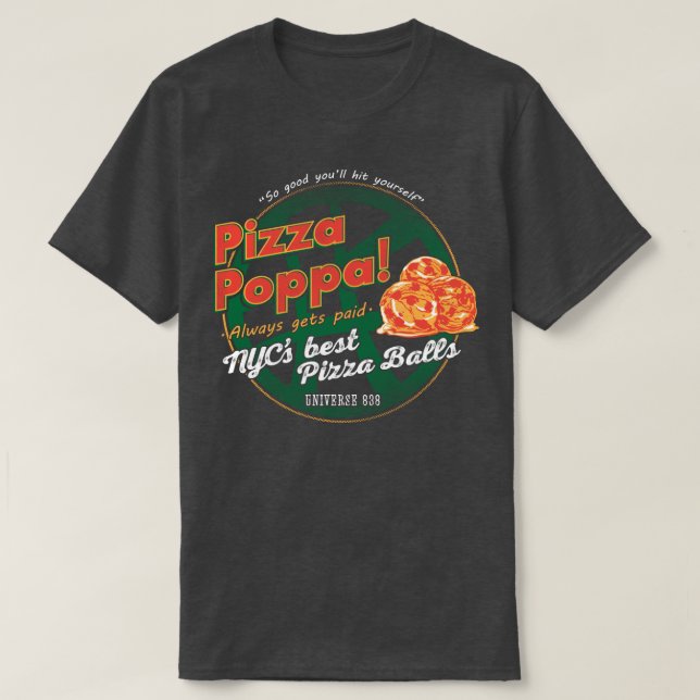 Pizza Poppa T Shirt (Design framsida)