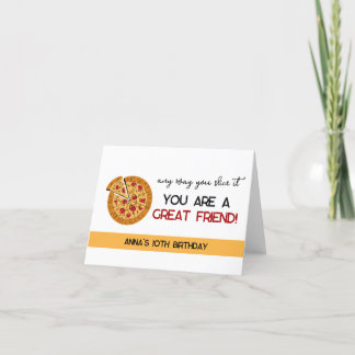 Pizza Presentlåda Tack Kort