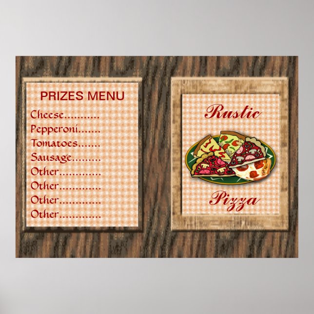 Pizza Prices-meny Poster (Framsidan)