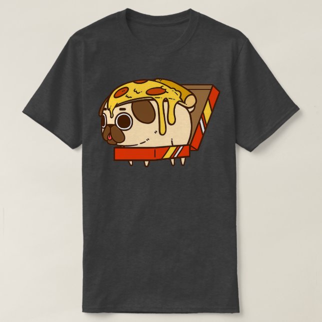 Pizza Pug T Shirt (Design framsida)