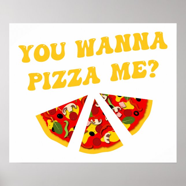 Pizza Pun Funny Food Poster (Framsidan)