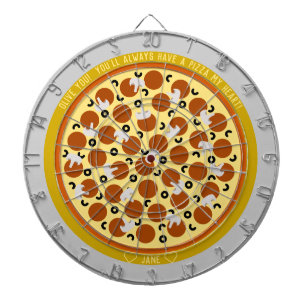 Pizza Puns Personlig Pepperoni Pizza w/Toppings Darttavla