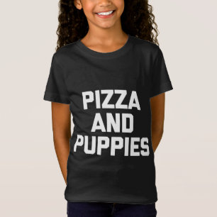 Pizza & Puppies roligt och säger att hund puppy hu T Shirt