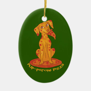 Pizza Puppy Julgransprydnad Keramik