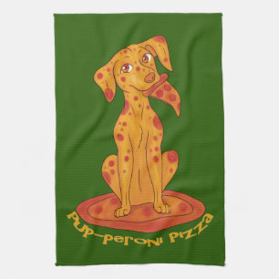 Pizza Puppy Kökshandduk