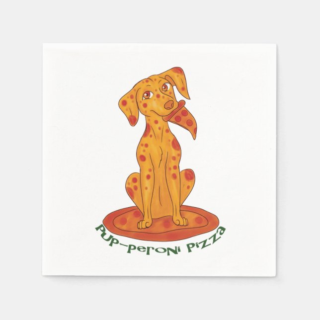 Pizza Puppy Pappersservett (Framsidan)