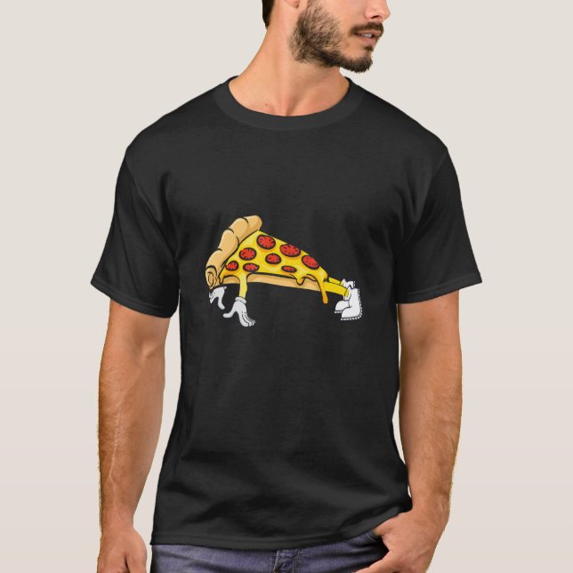 Pizza Push Ups Bodybuilding Workout Gym Hiss Muslc T Shirt (Framsida)
