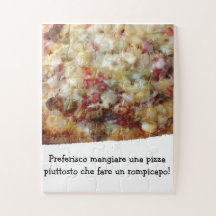 Pizza Pussel med rolig italiensk (Italiano) Citat