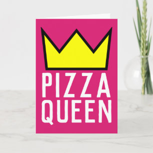 PIZZA QUEEN BIRTHDAY, LÄMPLIG FÖR FRAMSTÄLLNING KORT