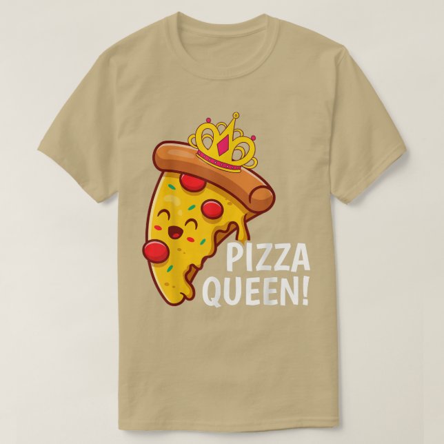 Pizza Queen Cute Pizza Älskare Junk Food Squad Fun T Shirt (Design framsida)