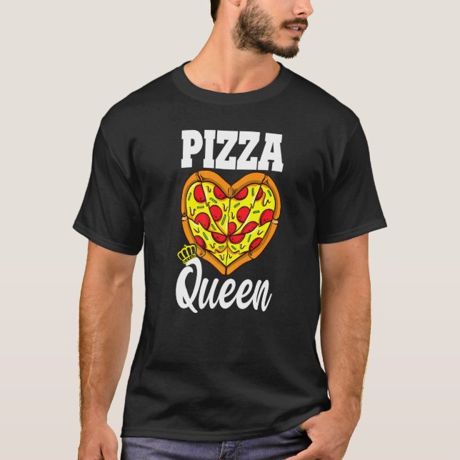 Pizza Queen Pizza Chef T Shirt (Framsida)