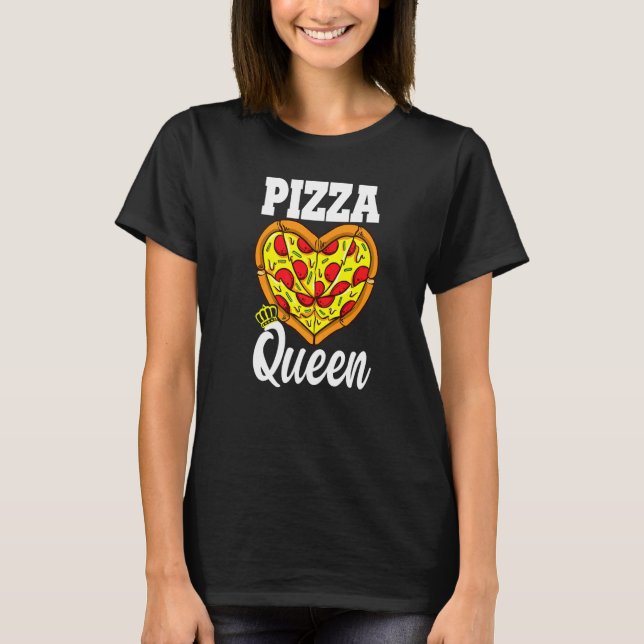 Pizza Queen  Pizza Chef T Shirt (Framsida)
