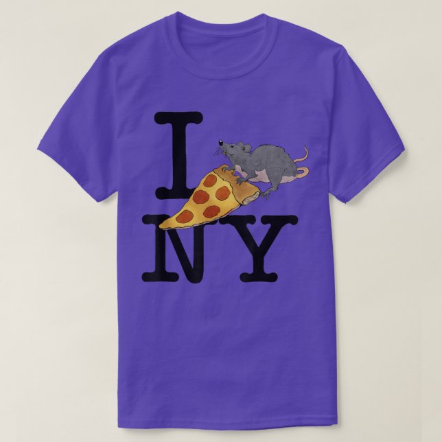 Pizza Råtta, I kärlek New York, Pizza, Ironic  T Shirt (Design framsida)