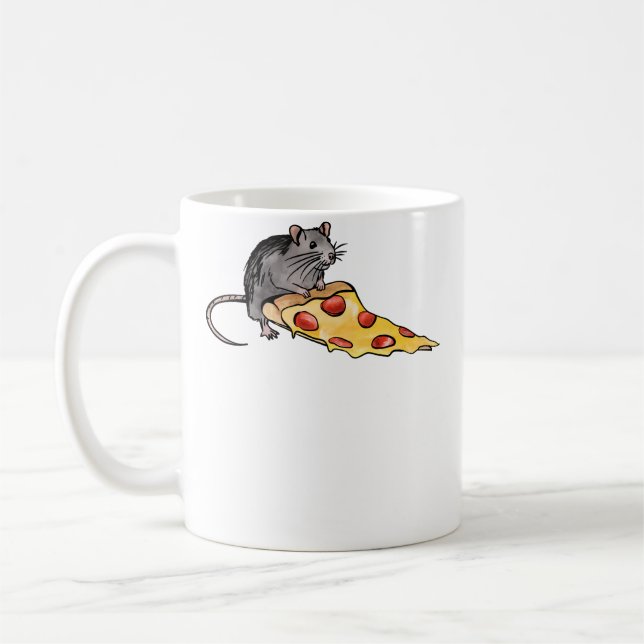 Pizza Råtta Kaffemugg (Vänster)