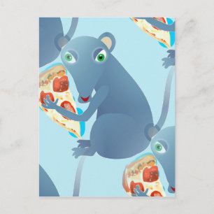 pizza råtta vykort