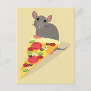 Pizza Råtta Vykort