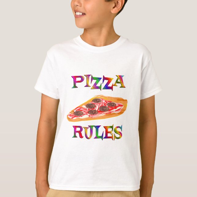 Pizza Regler T-shirt (Framsida)