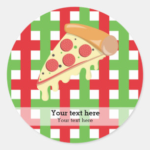 Pizza-restaurang Runt Klistermärke