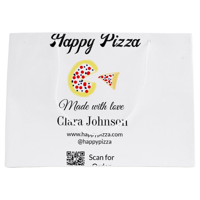Pizza restaurangcafe pizzeria scan QR-kodordning (Framsidan)