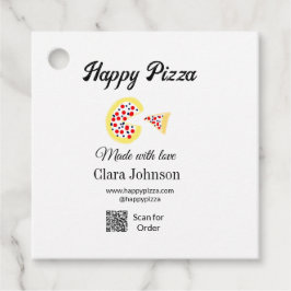Pizza restaurangcafe pizzeria scan QR-kodordning Gåvor Etiketter