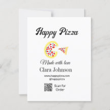 Pizza restaurangcafe pizzeria scan QR-kodordning