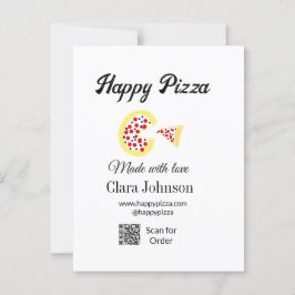 Pizza restaurangcafe pizzeria scan QR-kodordning Vykort