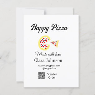 Pizza restaurangcafe pizzeria scan QR-kodordning Vykort