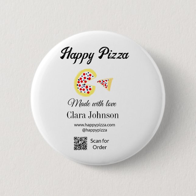 Pizza restaurant cafe pizzeria scan QR code order  Knapp (Framsida)