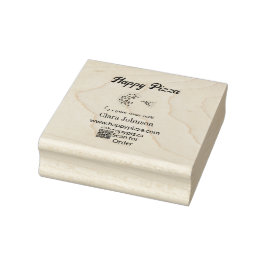 Pizza restaurant cafe pizzeria scan QR code order  Stämpel